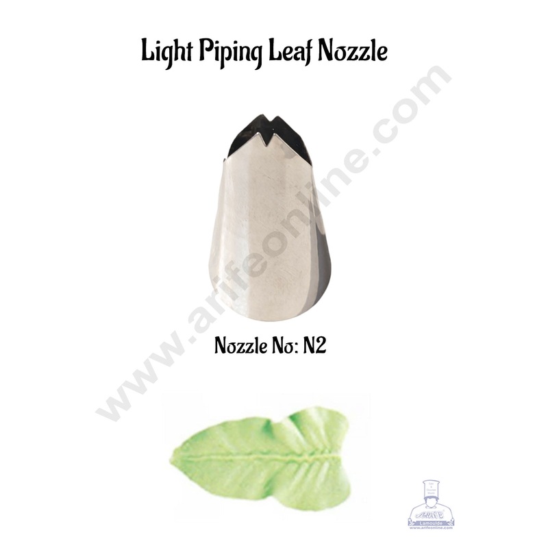 CAKE DECOR Light Piping Nozzle No. N2 | Leaf Design