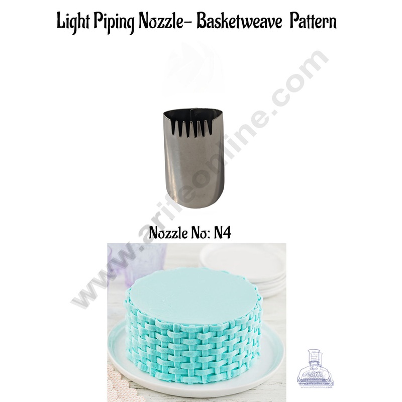 CAKE DECOR  Light Piping Nozzle No. N4- Basketwave Pattern