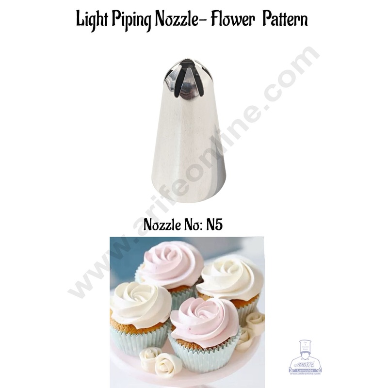 CAKE DECOR  Light Piping Nozzle No. N5- Flower Pattern