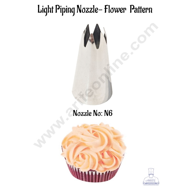 CAKE DECOR  Light Piping Nozzle No. N6- Rose Pattern