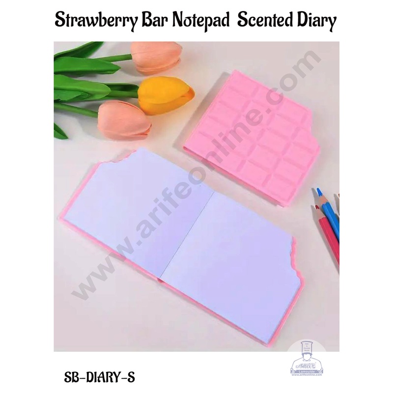 CAKE DECOR Silicone Strawberry Bar Notepad Scented Diary |Memo Pad | Creative and Portable Bar Teacher Notepad - 1 Piece