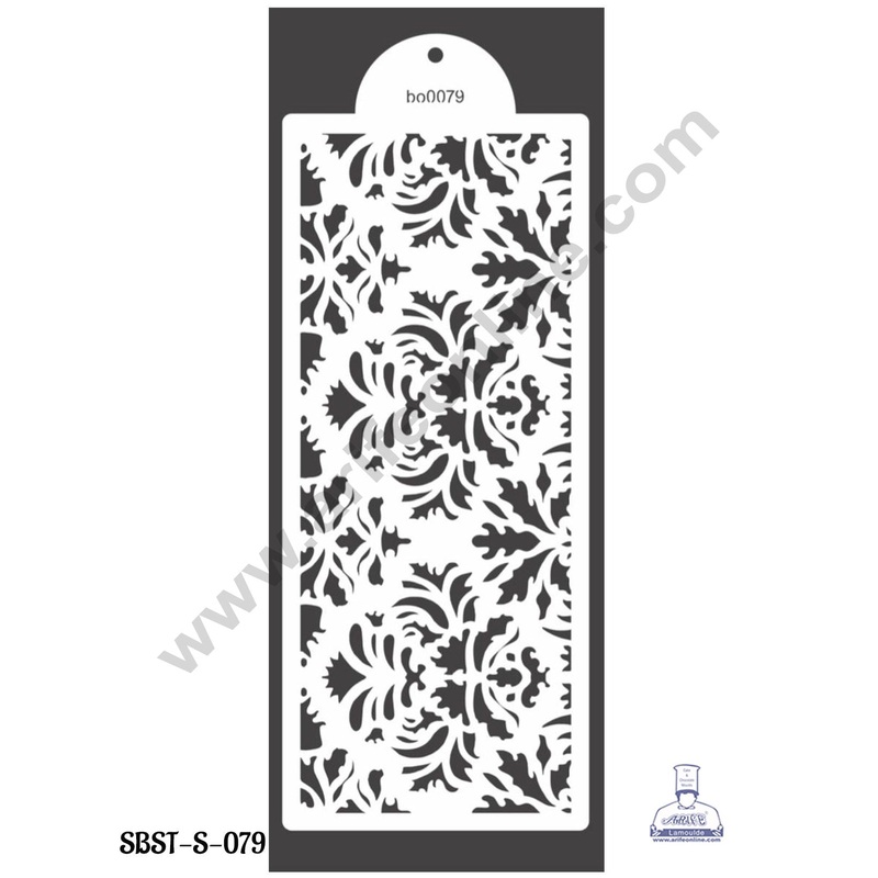 CAKE DECOR  Small Wedding Cake Stencil, Cake Border Side Decoration Tool Floral Design  (SBST-S-079)