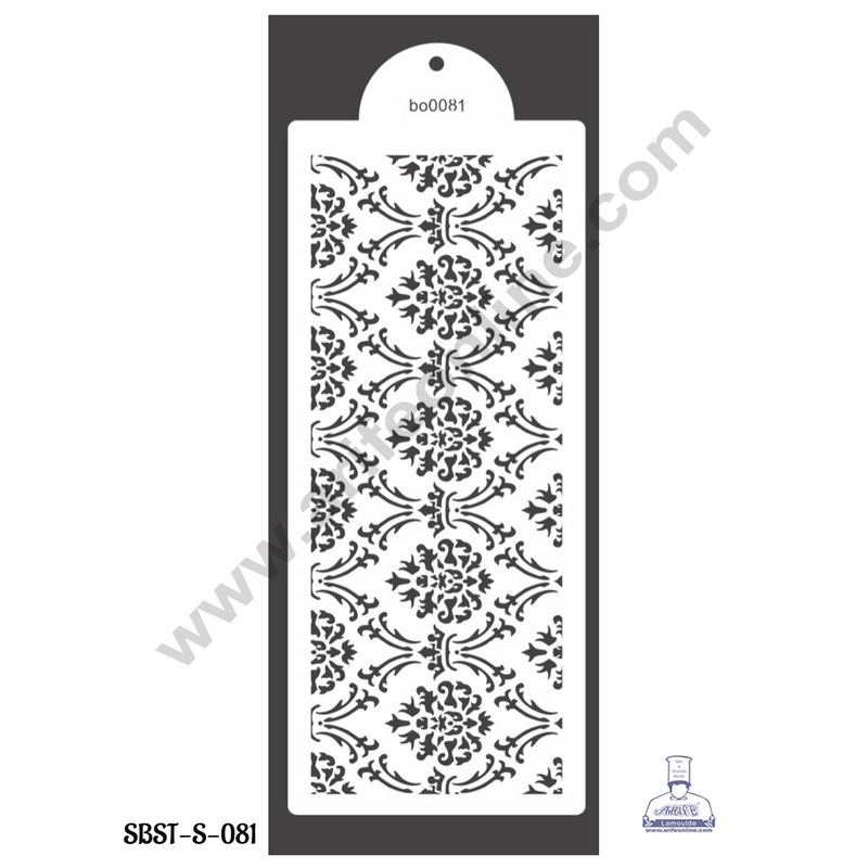 CAKE DECOR Small Wedding Cake Stencil, Cake Border Side Decoration Tool Floral Design  (SBST-S-081)