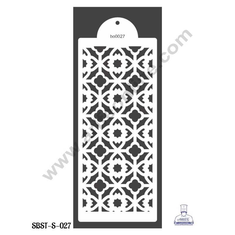 CAKE DECOR Small Wedding Cake Stencil, Cake Border Side Decoration Tool Flower Design  (SBST-S-027)