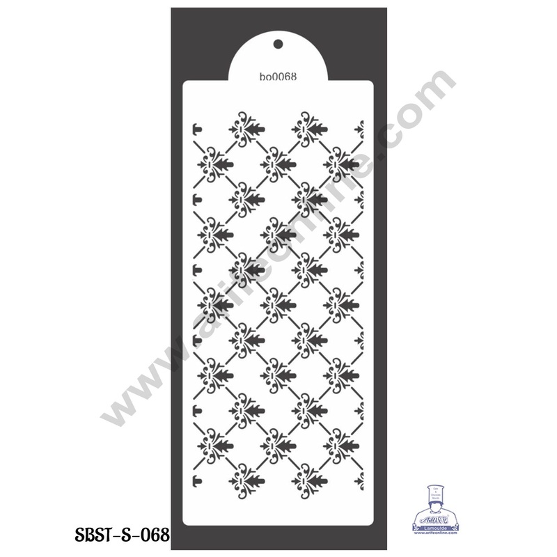 CAKE DECOR  Small Wedding Cake Stencil, Cake Border Side Decoration Tool Reland Sun Design  (SBST-S-068)
