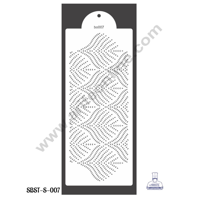 CAKE DECOR Small Wedding Cake Stencil, Cake Border Side Decoration Tool Wheat Grain Harvest Design  (SBST-S-007)