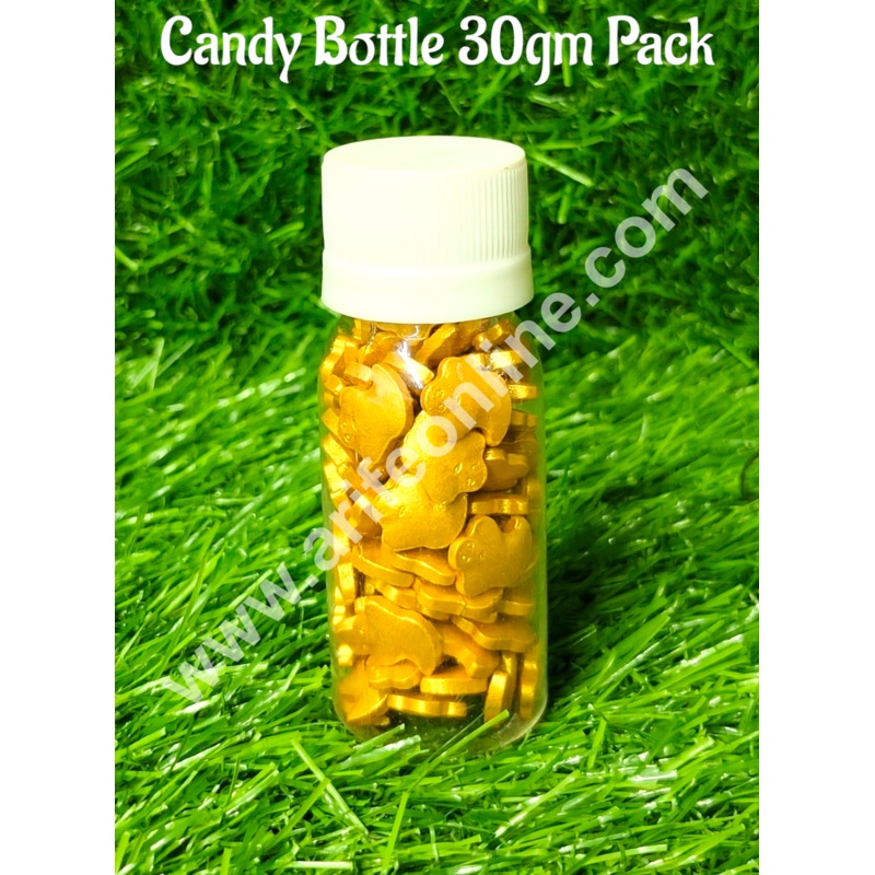 CAKE DECOR Sugar Candy -  Golden Colour Boo Ghost Sprinkles and Candy- 30 gm