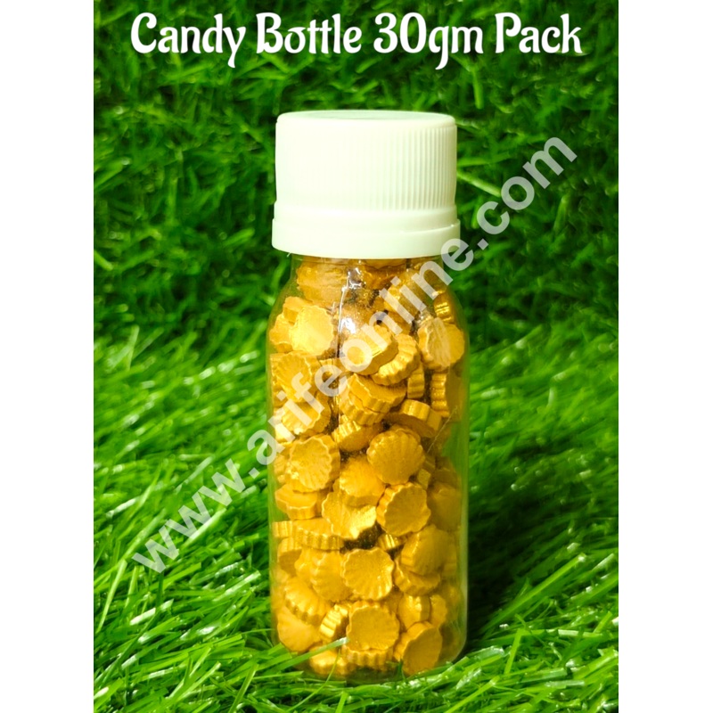 CAKE DECOR Sugar Candy -  Golden Colour Shells Sprinkles and Candy- 30 gm