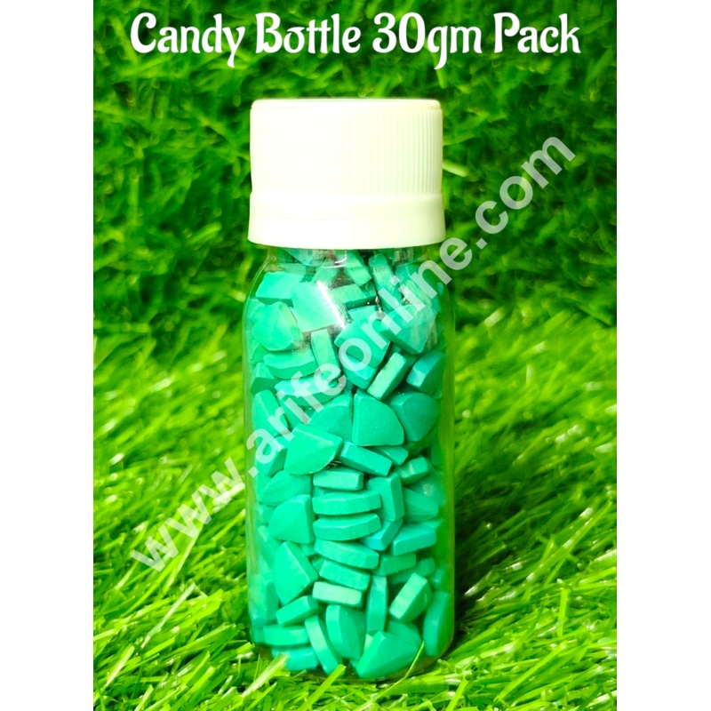 CAKE DECOR Sugar Candy - Green Color Diamond Sprinkles and Candy- 30 gm