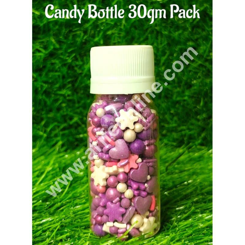 CAKE DECOR Sugar Candy - Pink Snowflake And Purple Heart Mashup Sprinkles and Candy- 30 gm