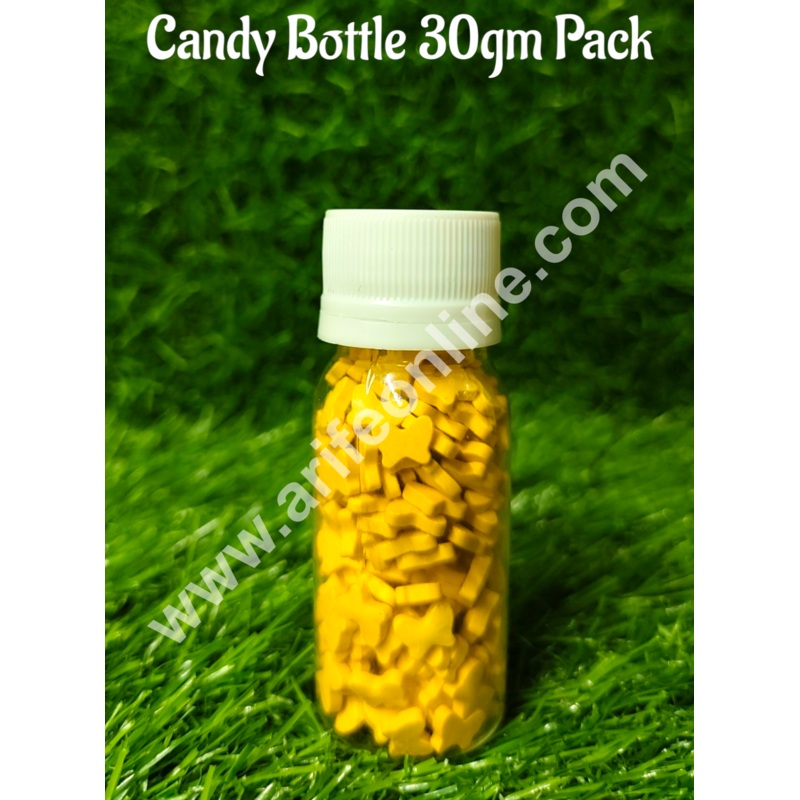 CAKE DECOR Sugar Candy - Yellow Color Butterfly Sprinkles and Candy- 30 gm