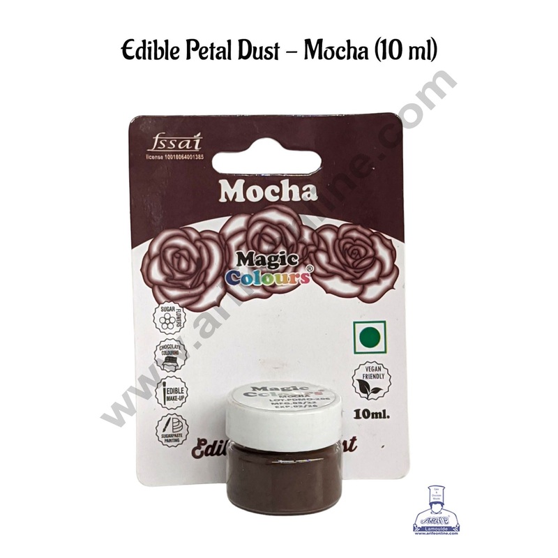 Magic Colours Edible Petal Dust - Mocha (10 ml)