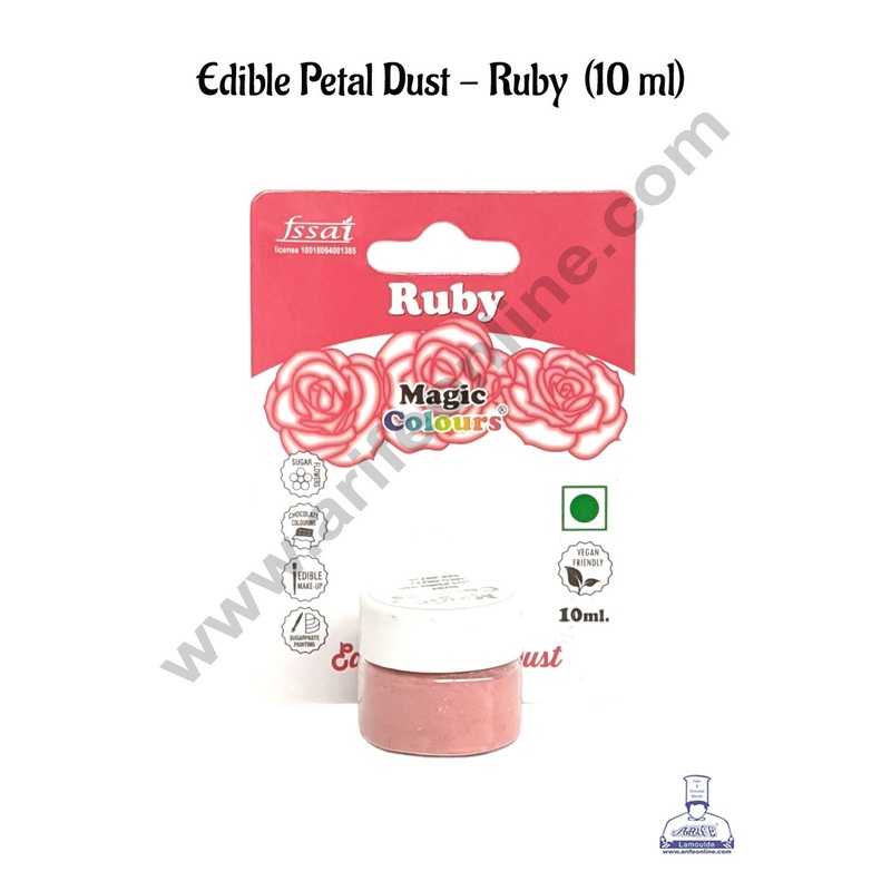 Magic Colours Edible Petal Dust - Ruby (10 ml)