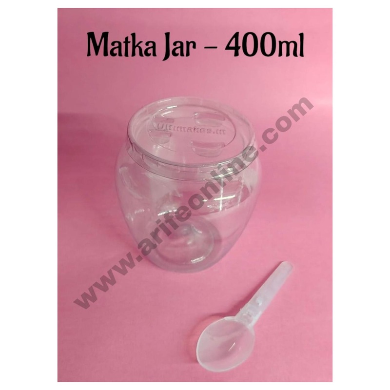 Ultimakes Matka PET Jar /Can-400ml (1 piece)