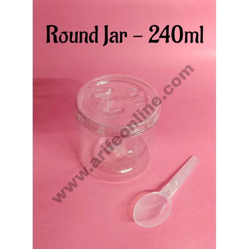 Ultimakes Round PET Jar /Can-240ml (1 piece)