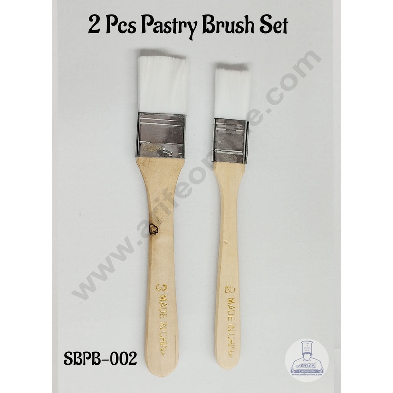 CAKE DECOR 2 Pcs Pastry Brush Set -2 Different Size | Paint Brush | Multi Purpose Brush (SBPB-002)