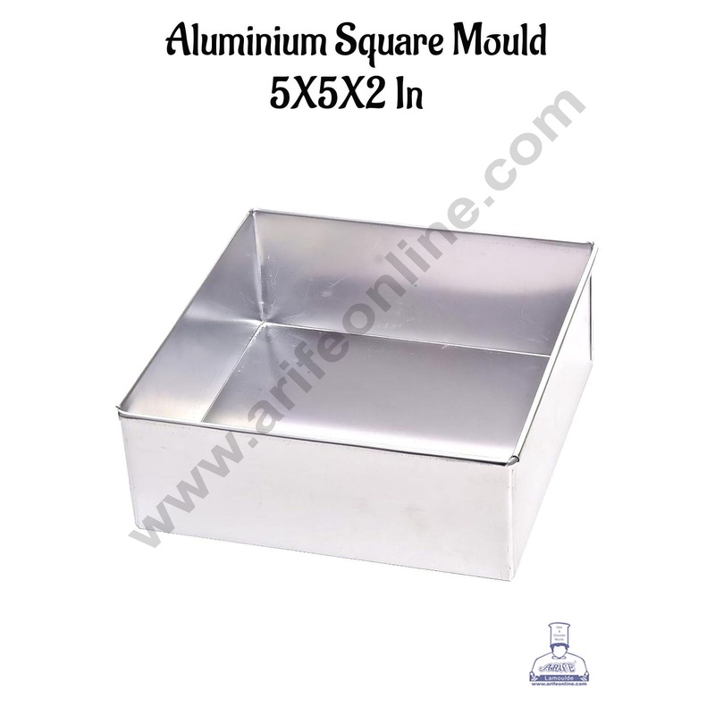 Cake Decor Aluminum Square Cake Mould - 5 in x 2 in