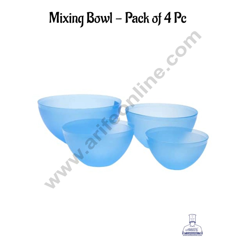 CAKE DECOR Plastic Mixing Bowl - ( Pack Of 4 Pcs )