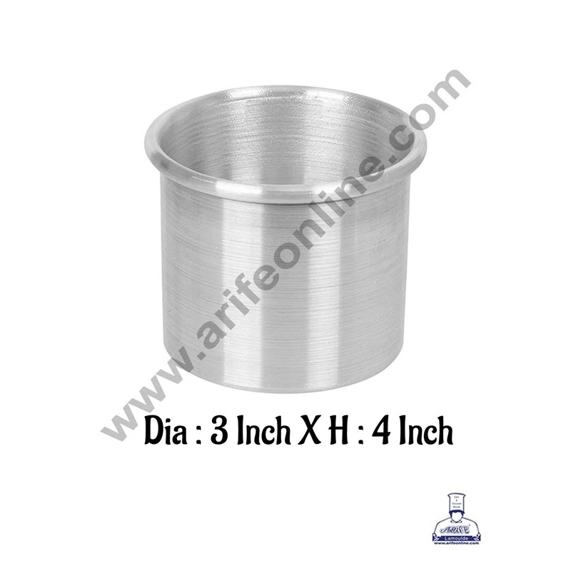 Cake Decor Round Aluminum Cake Mould Thali 3 in x 4 inch