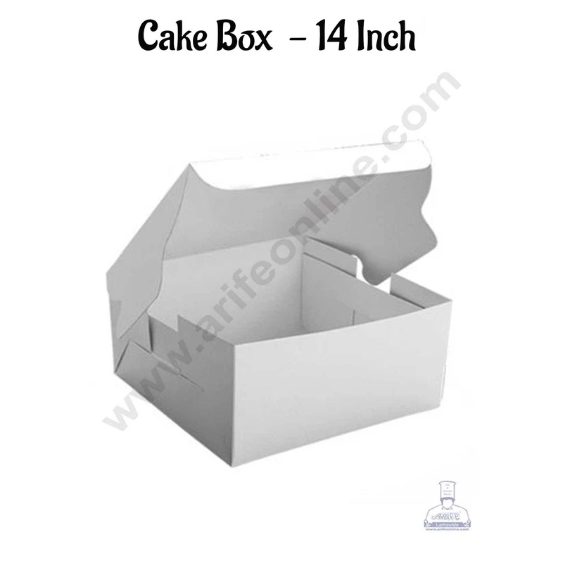 CAKE DECOR White Cake Boxes Pack of 10 Pieces - 14 Inch