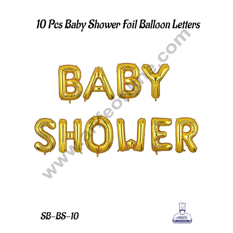 Cake Decor 10 Pcs Baby Shower Foil Balloon Letters