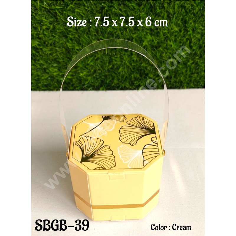 CAKE DECOR Goodie Bag For Hampers | Chocolate Box Hamper Box 10 Pcs Pack - Cream SBGB-39-C