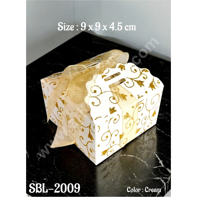 CAKE DECOR Goodie Bag For Hampers | Chocolate Box Hamper Box 10 Pcs Pack - Cream SBL-2009-Cr