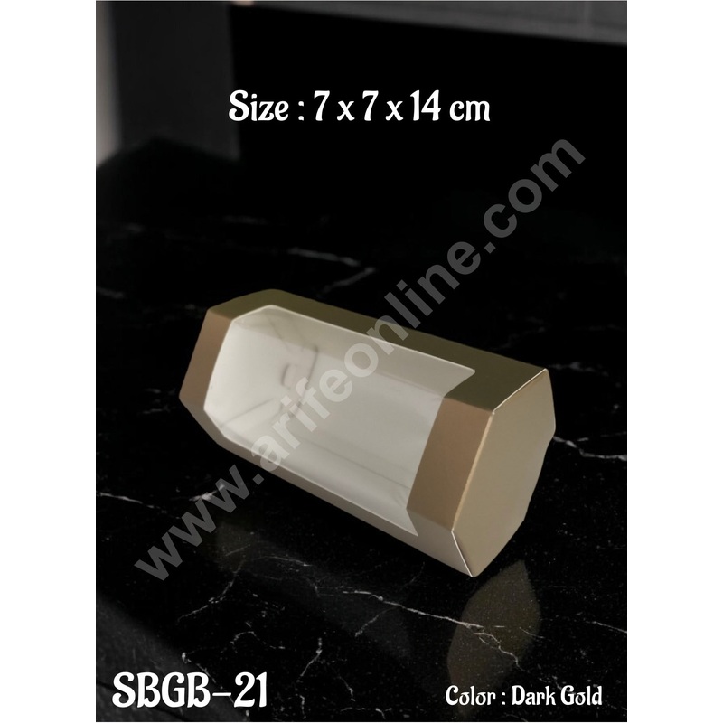 CAKE DECOR Goodie Bag For Hampers | Chocolate Box Hamper Box 10 Pcs Pack - Dark Gold SBGB-21-DG