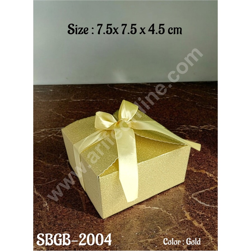 CAKE DECOR Goodie Bag For Hampers | Chocolate Box Hamper Box 10 Pcs Pack - Gold SBGB-2004-G