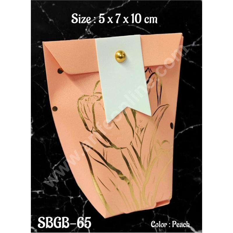 CAKE DECOR Goodie Bag For Hampers | Chocolate Box Hamper Box 10 Pcs Pack - Peach SBGB-65-Pe