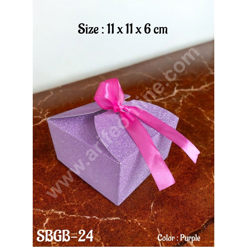 CAKE DECOR Goodie Bag For Hampers | Chocolate Box Hamper Box 10 Pcs Pack - Purple SBGB-24-Pr