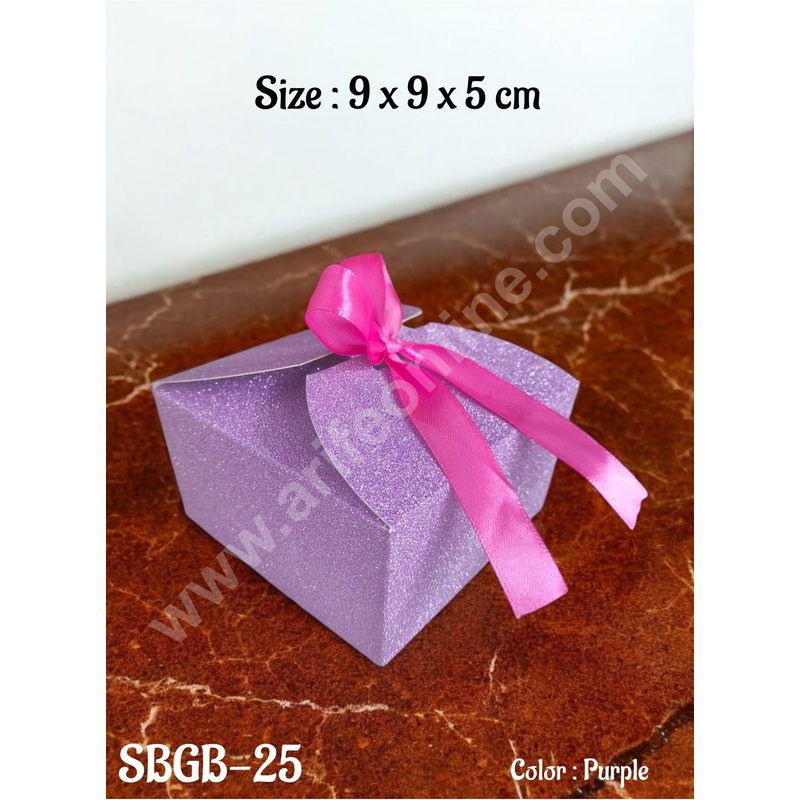 CAKE DECOR Goodie Bag For Hampers | Chocolate Box Hamper Box 10 Pcs Pack - Purple SBGB-25-Pr