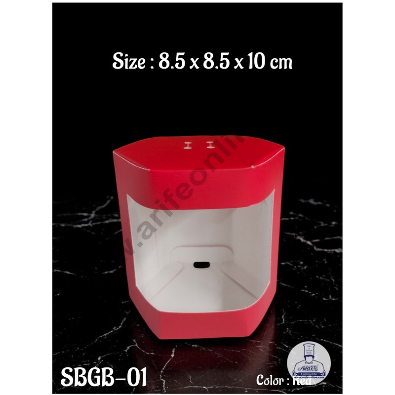 CAKE DECOR Goodie Bag For Hampers | Chocolate Box Hamper Box 10 Pcs Pack - Red SBGB-01