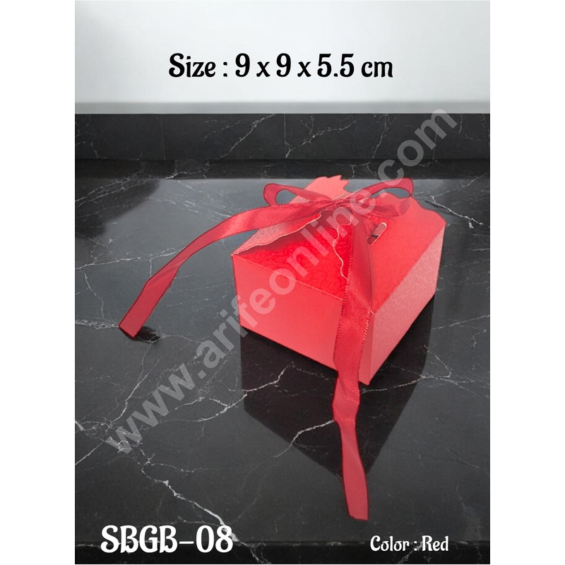 CAKE DECOR Goodie Bag For Hampers | Chocolate Box Hamper Box 10 Pcs Pack - Red SBGB-08-R