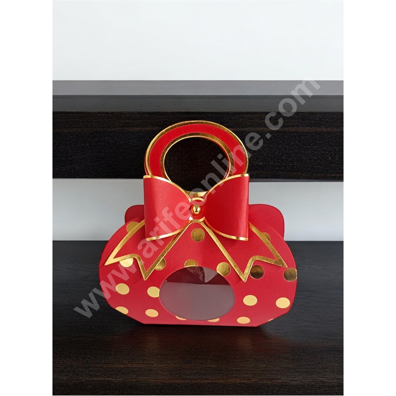 CAKE DECOR Goodie Bag For Hampers | Chocolate Box Hamper Box 10 Pcs Pack - Red SBGB-13-R