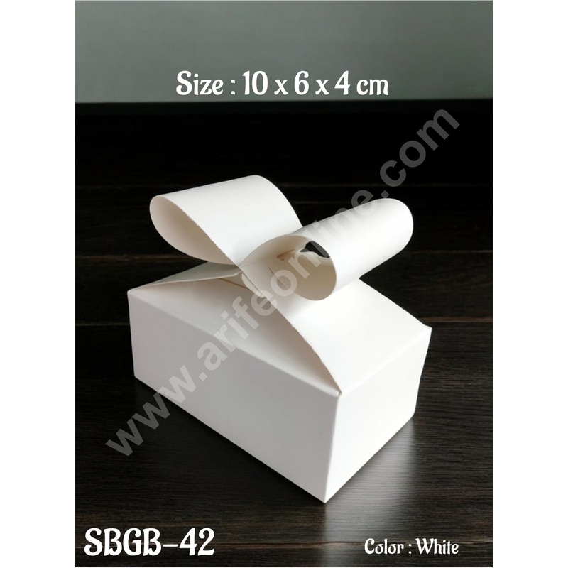 CAKE DECOR Goodie Bag For Hampers | Chocolate Box Hamper Box 10 Pcs Pack - White SBGB-42-W