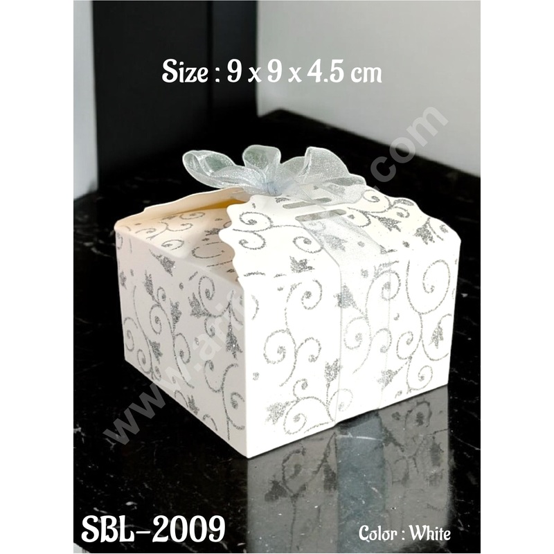 CAKE DECOR Goodie Bag For Hampers | Chocolate Box Hamper Box 10 Pcs Pack - White SBL-2009-W