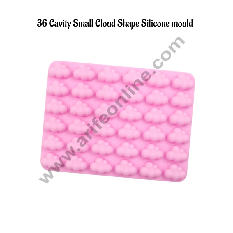 CAKE DECOR 36 Cavity Small Cloud Shape Silicone moulds for Soaps, Chocolate Jelly Desserts (SBSM-LBM1368)