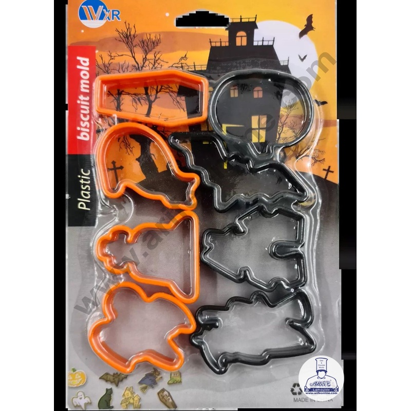 CAKE DECOR 8 Piece Halloween Theme Plastic Cutter