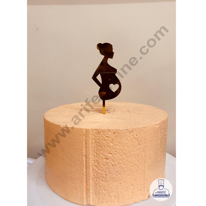 CAKE DECOR Golden Acrylic Baby Shower Cake Topper And Dessert Decoration Design-1 ( SBMT-1223)