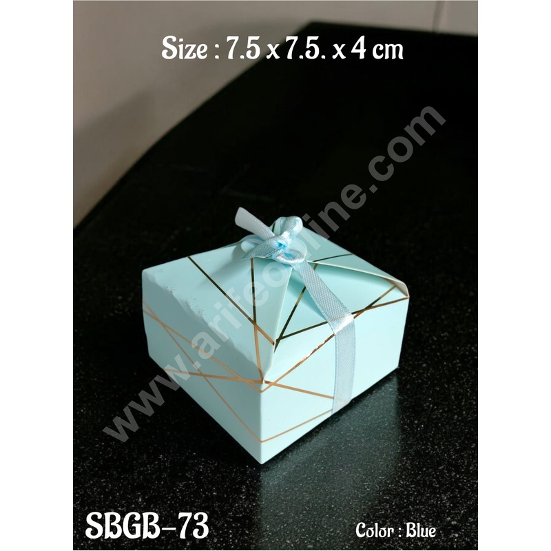 CAKE DECOR Goodie Bag For Hampers | Chocolate Box Hamper Box 10 Pcs Pack - Blue SBGB-73-B
