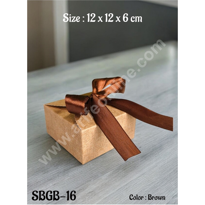CAKE DECOR Goodie Bag For Hampers | Chocolate Box Hamper Box 10 Pcs Pack - Brown SBGB-16-Br