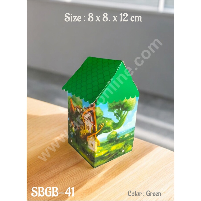 CAKE DECOR Goodie Bag For Hampers | Chocolate Box Hamper Box 10 Pcs Pack - Green SBGB-41-G