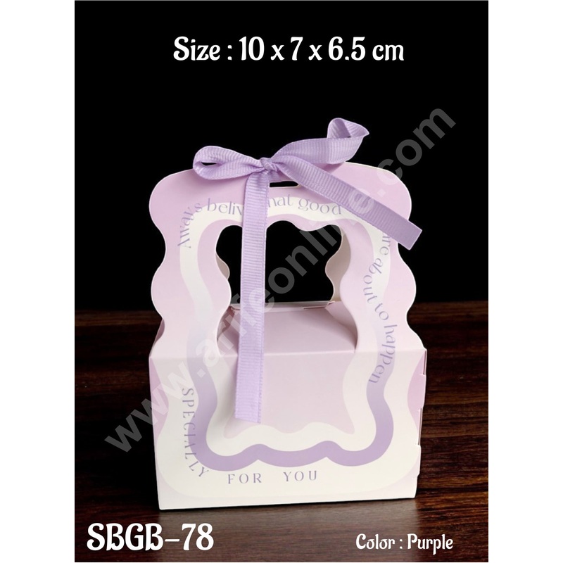 CAKE DECOR Goodie Bag For Hampers | Chocolate Box Hamper Box 10 Pcs Pack - Purple SBGB-78-Pr