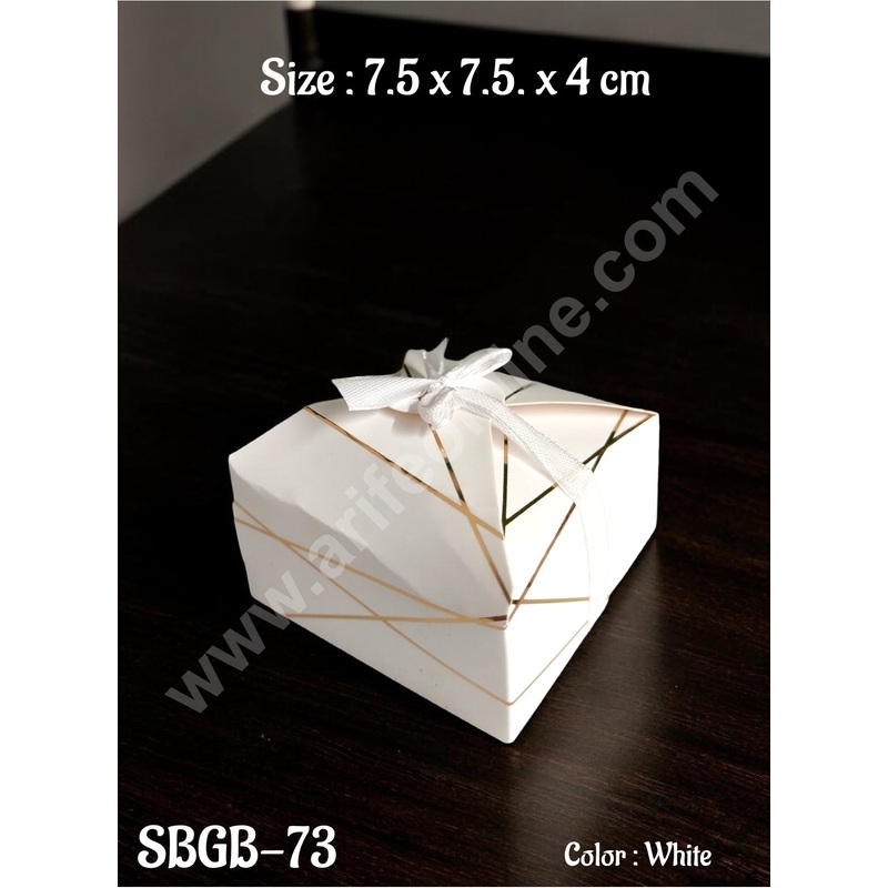 CAKE DECOR Goodie Bag For Hampers | Chocolate Box Hamper Box 10 Pcs Pack - White SBGB-73-W