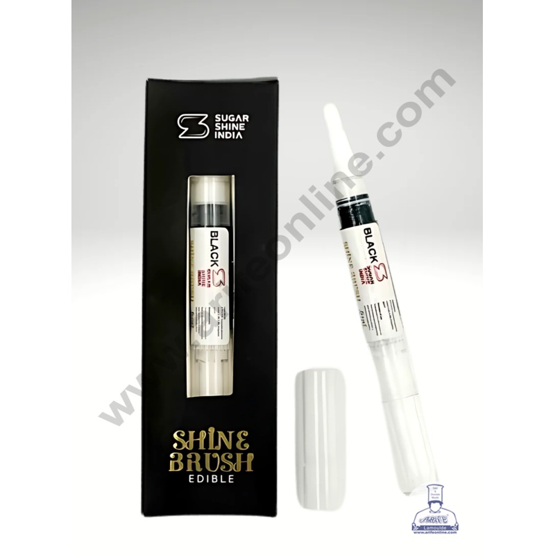 Black Edible Ink Sugar Shine Brush (1 piece)
