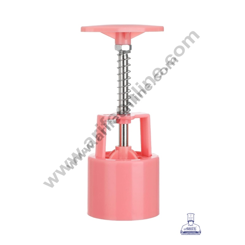 CAKE DECOR 7 Pcs Set Plastic Mix Shape Moon Cake Mould Plunger Cutter Pink ( SB-MOON-003 )