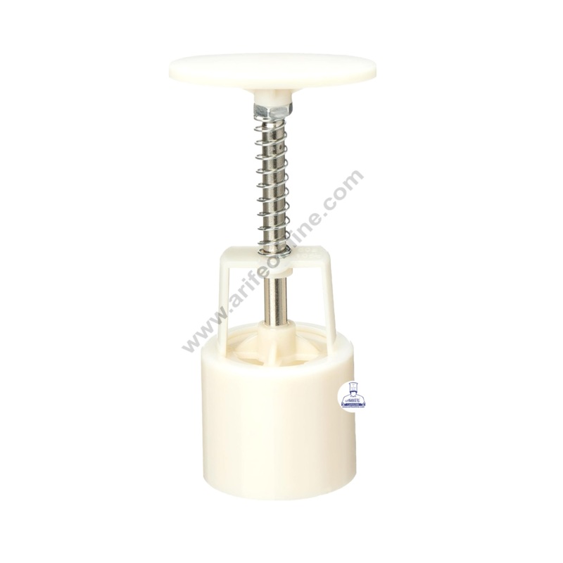 CAKE DECOR 7 Pcs Set Plastic Mix Shape Moon Cake Mould Plunger Cutter White  ( SB-MOON-002 )