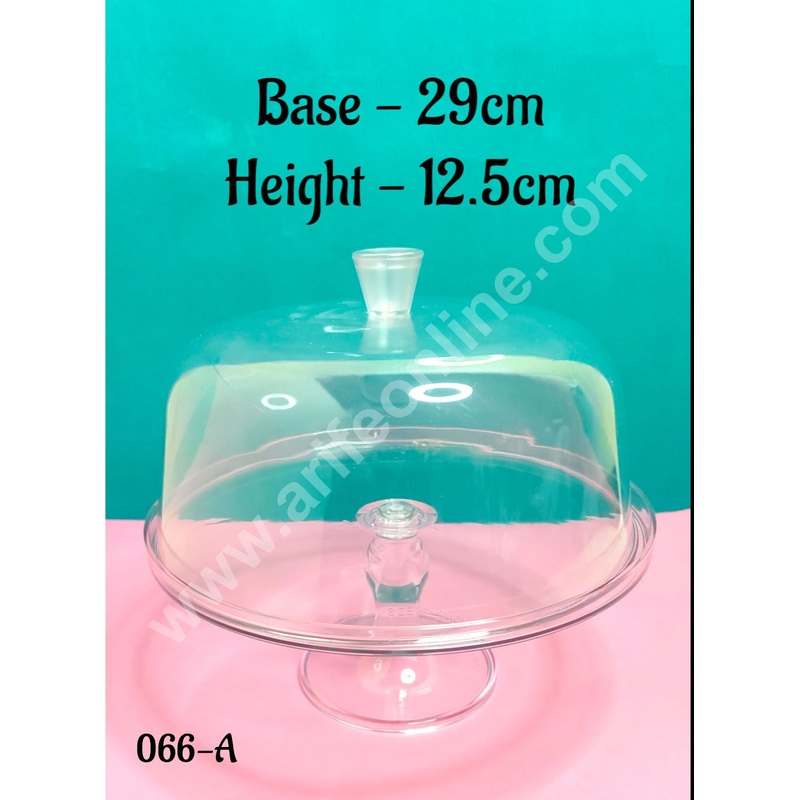 Cake Decor Amazing Cake Stand Multi-functional Cake and Salad Server Cake Stand With Acrylic Dome - 1 Piece | Multifunctional Serving Platter