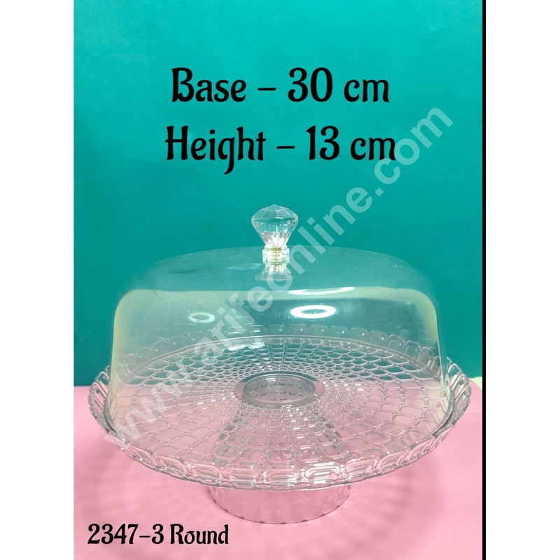 Cake Decor Amazing Cake Stand Multi-functional Cake and Salad Server Cake Stand With Round Acrylic Dome 1 Piece | Multi-functional Serving Platter